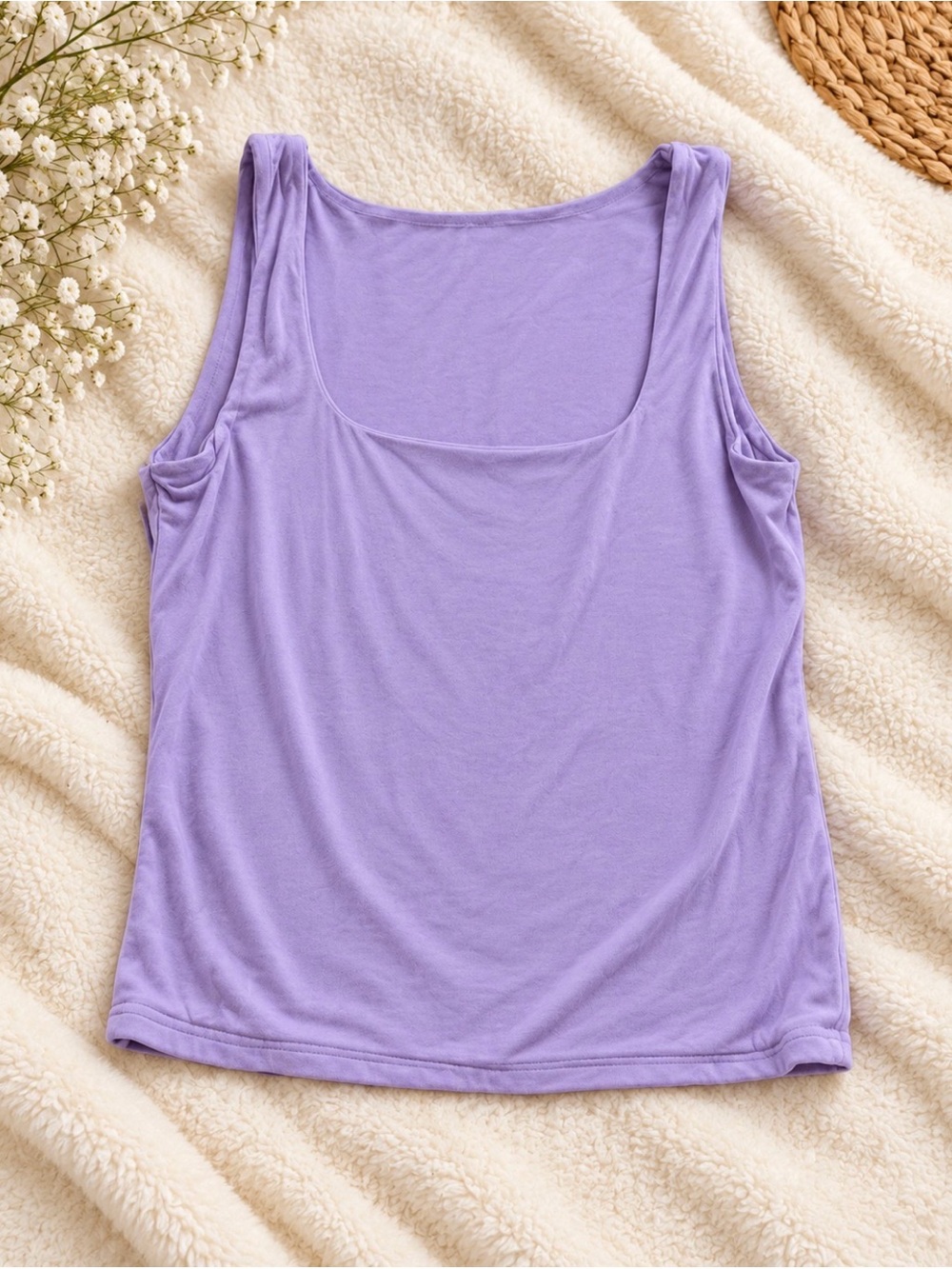 Everyday Scoop Neck Tank Top in Lavender